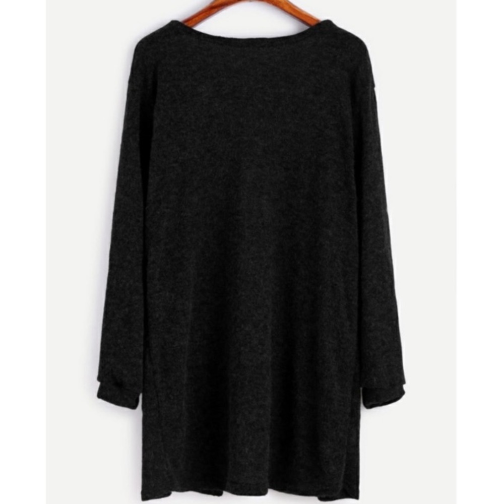 Cozy Longline Black Cardigan